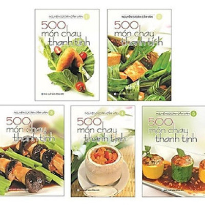 Sách - 500 Món Chay Thanh Tịnh - Combo 5 Cuốn - Việt Thư