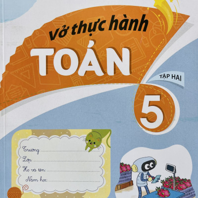 Sách - Combo 2 cuốn Vở thực hành Toán lớp 5 tập 1+2 (Kết nối tri thức với cuộc sống)