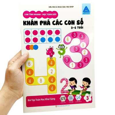 Sách - Làm Tính Nhanh - Học Toán Giỏi - Khám Phá Các Con Số 3-6 Tuổi - Bài Tập Toán Học Khai Sáng