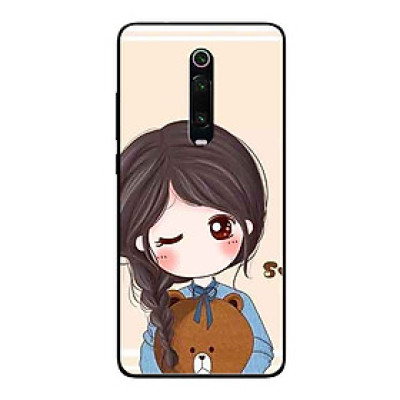 Ốp Lưng in cho Xiaomi Redmi K20 Mẫu Nàng Ôm Gấu - Hàng Chính Hãng