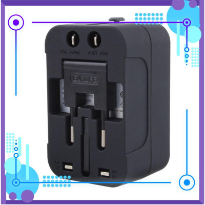 Ổ cắm du lịch CF071, 2 cổng siêu tiện lợi, cốc chuyển đổi dành cho du lịch quốc tế - Hàng chính hãng