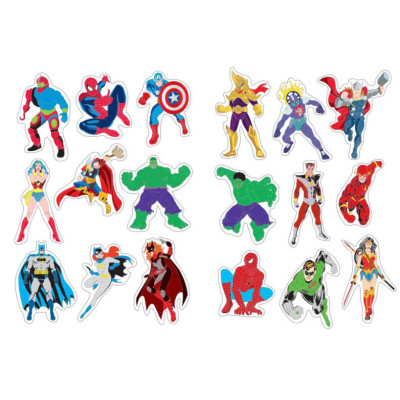 Sách - Tô Màu Super Heroes Siêu Anh Hùng - Tập 1 - Rèn luyện IQ EQ CQ (Tặng kèm 18 stickers (VT -MK)