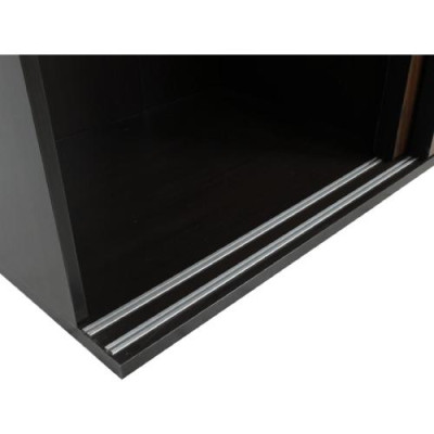 Tủ̉ quần áo cửa lùa 2 cánh BÌNH LONG gỗ công nghiệp cao cấp, phối màu nâu đen hiện đại