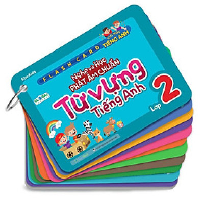 Sách Flashcard - Vui Học Tiếng Anh - Nghe Và Học Phát Âm Chuẩn Từ Vựng Tiếng Anh Lớp 2 - Megabook