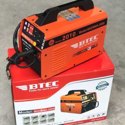 MÁY HÀN MIG DÙNG KHÍ/ KHÔNG DÙNG KHÍ ĐA NĂNG BTEC MIG/MMA 200S ( TẶNG ĐÔI BAO TAY HÀN CAO CẤP TOLSEN 45026)- HÀNG CHÍNH HÃNG