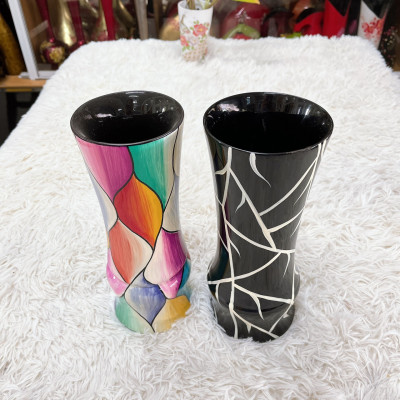 BÌnh hoa sơn mài - Bình mắt tre Cao Cấp thích hợp cắm hoa, trang trí kệ, bàn làm việc, quà tặng ý nghĩa