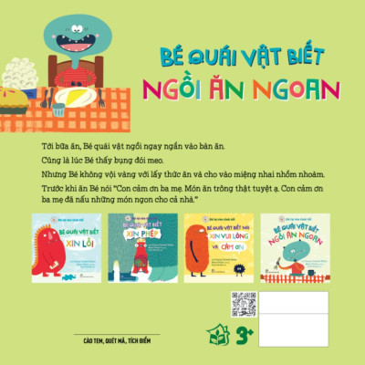 Bé Tự Rèn Tính Tốt - Bé Quái Vật Biết Ngồi Ăn Ngon