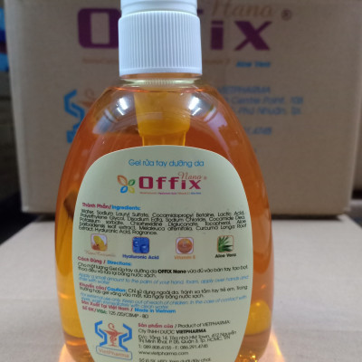 COMBO GEL RỬA TAY DƯỠNG DA OFFIX NANO ( CÓ NGHỆ NANO) + móc khóa bấm móng tay