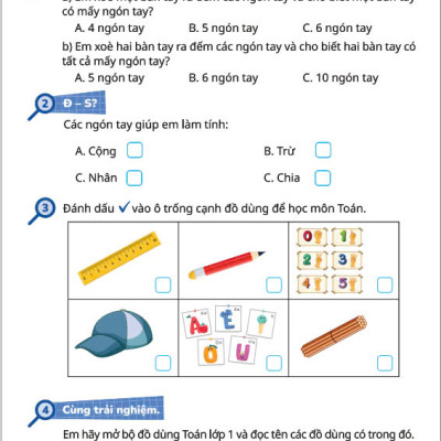 Sách - Vở Thực Hành Toán 1 - Biên soạn theo chương trình GDPT mới - ndbooks