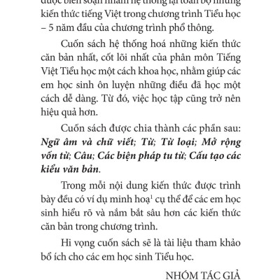 Sổ Tay Kiến Thức Tiếng Việt Tiểu Học (Tái Bản 2023)