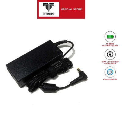 Sạc TeemoPC dùng Tương Thích Cho laptop Asus 65w 3.42a chân thường 5.5mm kèm dây nguồn Hàng Nhập Khẩu