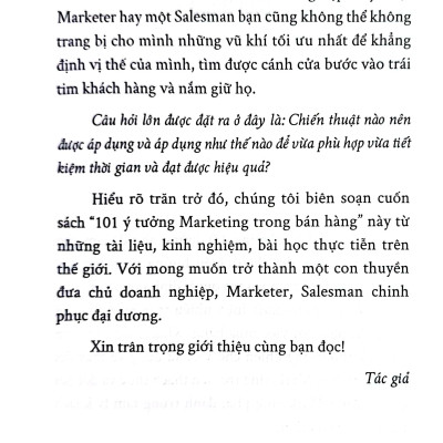 101 Ý Tưởng Marketing Trong Bán Hàng