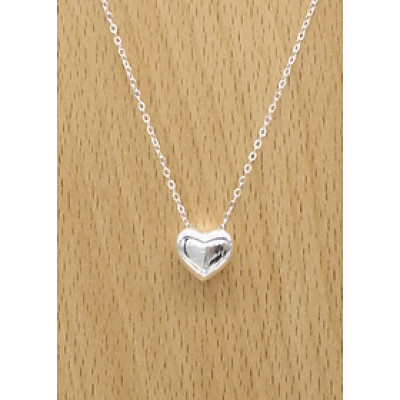 Bộ Dây Chuyền Liền Mặt Bạc Ý S925 Bạc Xinh Huệ Ngân - Tim Phồng Xinh PP1481