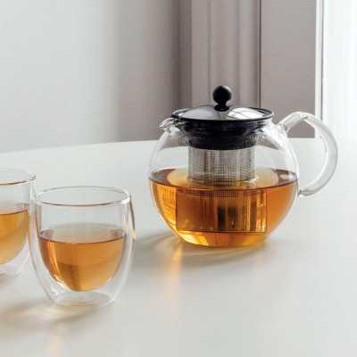 Bình pha trà kiểu Pháp Bodum Assam 1805-01, dung tích 1L, sản xuất Bồ Đào Nha | Hàng chính hãng