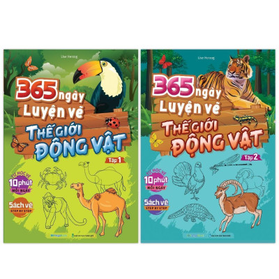 Sách - 365 Ngày Luyện Vẽ Thế Giới Động Vật Và Nhân Vật Manga - Chọn Lẻ 4 Chủ Đề - Megabook