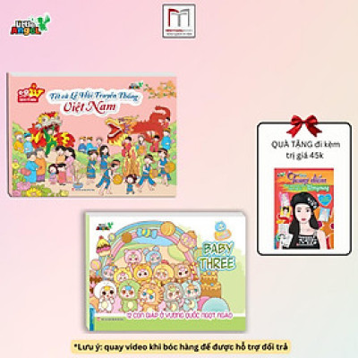 Sách Tô Màu - Baby Three 12 Con Giáp ở Vương Quốc Ngọt Ngào + Tết Và Lễ Hội Truyền Thống Việt Nam - Combo 2 Cuốn - Minh Thắng