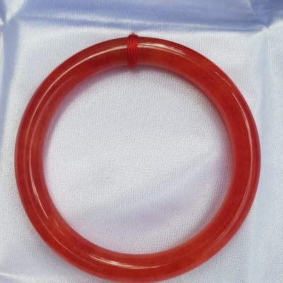 Vòng tay nữ đá Cẩm Thạch Đỏ Đẹp 53mm x cọng 7mm Nữ mệnh hỏa mệnh thổ 52kg - 58kg Hợp mệnh hợp công việc may mắn tốt đeo đẹp tay ạ