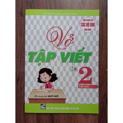 Sách - Combo Vở Tập Viết Lớp 2 (Tập 1+Tập 2) - Theo Chương Trình Giáo Dục Phổ Thông Mới (HA-MK)