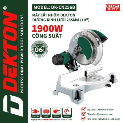 MÁY CẮT NHÔM TRƯỢT 1900W 255MM DEKTON DK-CN256B - HÀNG CHÍNH HÃNG