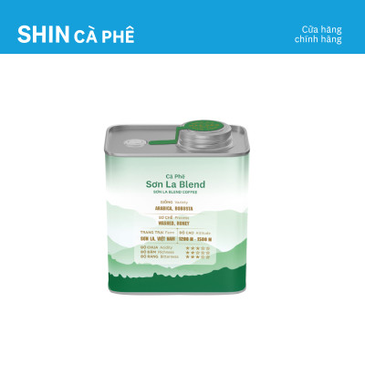 Cà phê Sơn La Blend - SHIN Cà phê - Cà phê pha phin - Hộp thiếc 200g