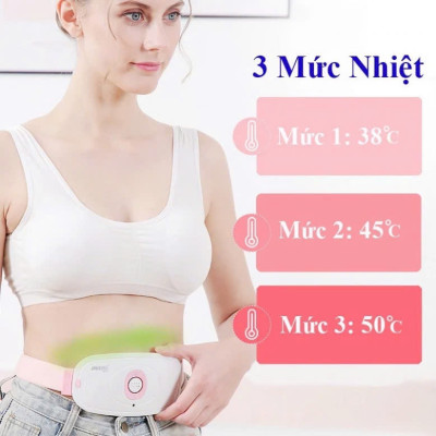 Đai massage bụng kinh-A858, máy làm ấm tử cung, giảm đau ngày rụng dâu