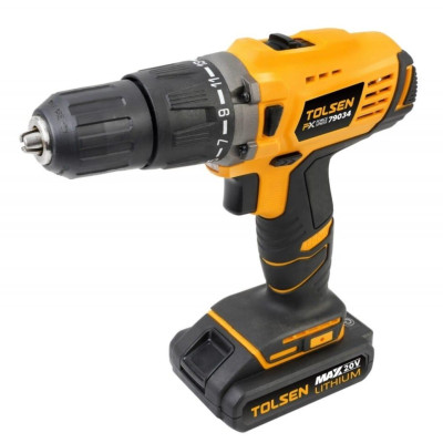 MÁY KHOAN PIN 20V ( CÔNG NGHIỆP ) CÓ BÚA TOLSEN 79034 - HÀNG CHÍNH HÃNG