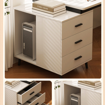 Bàn làm việc kèm tủ hồ sơ đa năng chất liệu gỗ MDF phủ melamine thương hiệu IGA - GM196