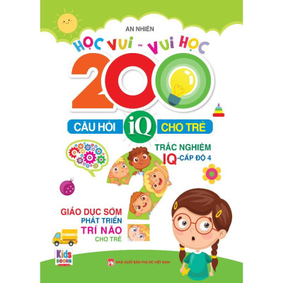 Sách - Học Vui Vui Học - 200 Câu Hỏi IQ Cho Trẻ - Trắc Nghiệm IQ - Combo 4 Cuốn - Việt Thư