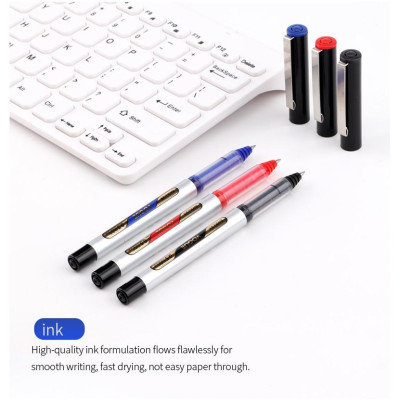 Hộp 12 Cây Bút Ký Tên Mực Nước Lỏng 0.5MM 3 Màu BAOKE/BK109