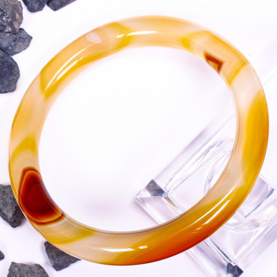 Vòng tay đá mã não vàng mệnh thủy, kim - Ngọc Qúy Gemstones