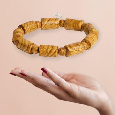 Vòng tay trầm hương trụ trúc chuỗi đeo tay Thiên Mộc Hương quà tặng vòng tay may mắn qua 25 năm tích trầm