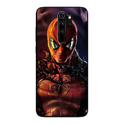 Ốp Lưng in cho Xiaomi Redmi Note 8 Pro Mẫu Người Nhện Cầm Khiên - Hàng Chính Hãng