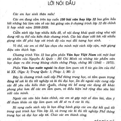 150 Bài Văn Hay Lớp 12