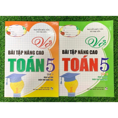 Sách - Combo Vở Bài Tập Nâng Cao Toán 5 Tập 1 + 2 (Bám Sát SGK Chân Trời Sáng Tạo) (Bộ 2 Cuốn) (HA-MK1)