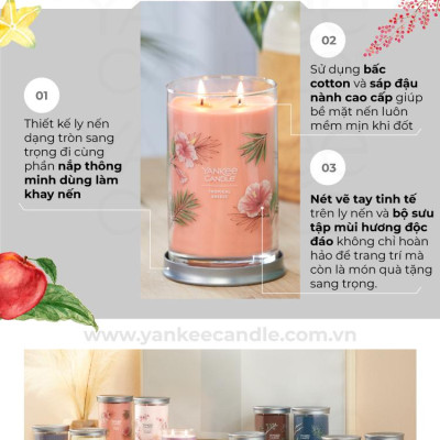 Nến ly tròn sáp đậu nành Yankee Candle size L (567g) - Ocean Air