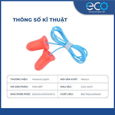 Nút bịt tai chống ồn Howard Leight Max 30 – Giải pháp bảo vệ thính giác tối ưu