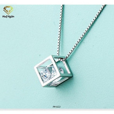 Dây chuyền bạc Ý 925 Huệ Ngân - Hình lập phương cá tính PP1522