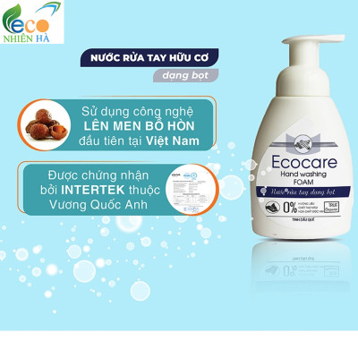 Nước rửa tay ECOCARE 4L tinh dầu thiên nhiên hữu cơ, nước rửa tay tạo bọt, không khô da tay