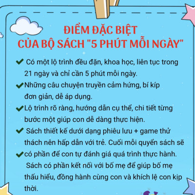 Bộ sách 5 phút mỗi ngày - Đậu Ngọt ( Cô Phan Hồ Điệp)