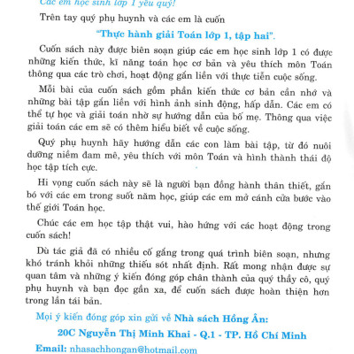 Thực Hành Giải Toán Lớp 1 Tập 2 (Theo Chương Trình Tiểu Học Mới Định Hướng Phát Triển Năng Lực)