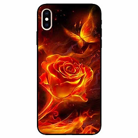 Ốp lưng dành cho Iphone X / Xs mẫu Hoa Hồng Lửa