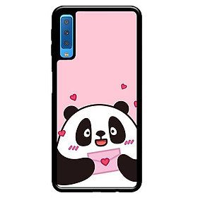 Ốp in cho Samsung Galaxy A70 Panda Nền Hồng - Hàng chính hãng