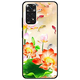 Ốp lưng dành cho Xiaomi Redmi Note 11 4G mẫu Sen Nở Và Koi