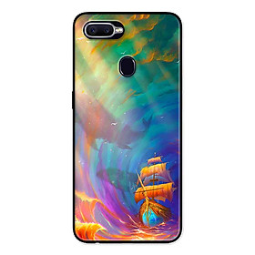 Ốp Lưng in cho Oppo F9 Mẫu Thuyền Đáy Biển - Hàng Chính Hãng