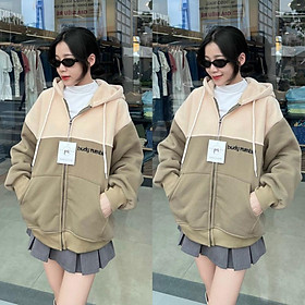 Áo khoác nỉ nỉ dệt thêu BUD cute phong cách-A2114