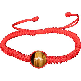 Vòng Tay Kết Dây Hạt Đá Mắt Hổ Vàng nâu Ngọc Quý Gemstones GA14