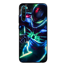 Ốp Lưng in cho Xiaomi Redmi Note 8 Mẫu Người nhện Nền Thành Phố - Hàng Chính Hãng