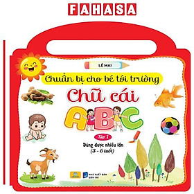 Sách - Chuẩn Bị Cho Bé Tới Trường - Chữ Cái - Tập 1 - Dùng Được Nhiều Lần