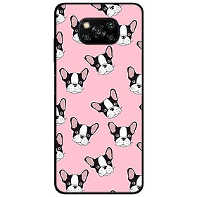 Ốp lưng dành cho Xiaomi Poco X3 mẫu Họa Tiết Pulldog Nền Hồng