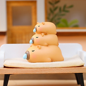 Mô Hình CapyBara Nâu Ngôi WC Blindbox Bộ 8 203 Trang Trí_ Hàng chính hãng